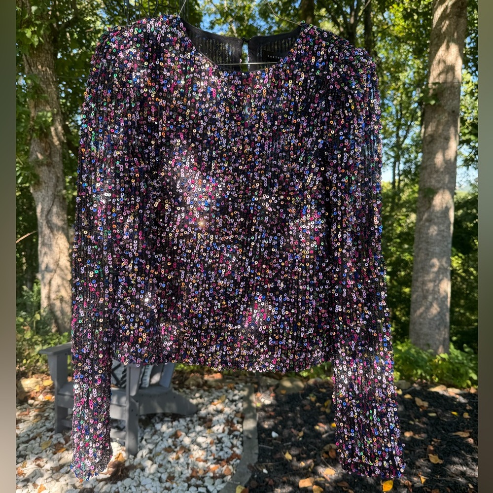 Endless Rose Sequin Long Sleeve Top | Size Medium | NWT